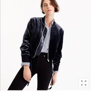 J.Crew Velvet Bomber Jacket